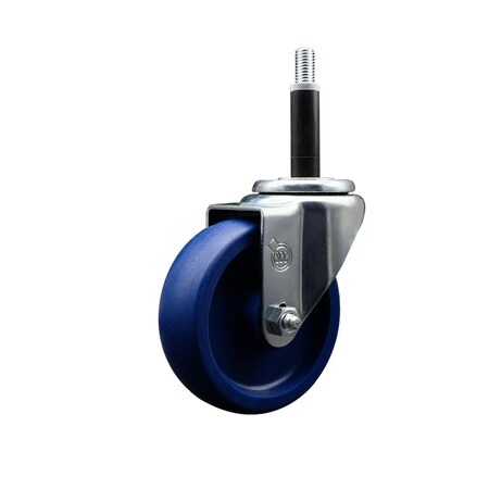 Service Caster 4'' Solid Poly Wheel Swivel 3/4'' Expanding Stem Caster SCC-EX20S414-SPUS-34
